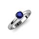 4 - Alaya Signature 6.00 mm Round Blue Sapphire 8 Prong Solitaire Engagement Ring 