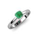 4 - Alaya Signature 6.00 mm Round Emerald 8 Prong Solitaire Engagement Ring 