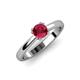 4 - Alaya Signature 6.00 mm Round Ruby 8 Prong Solitaire Engagement Ring 