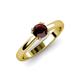 4 - Alaya Signature 6.50 mm Round Red Garnet 8 Prong Solitaire Engagement Ring 