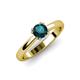 4 - Alaya Signature 6.50 mm Round London Blue Topaz 8 Prong Solitaire Engagement Ring 