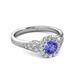 3 - Kallista Signature Tanzanite and Diamond Halo Engagement Ring 