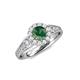 4 - Kallista Signature Diamond and Lab Created Alexandrite Halo Engagement Ring 