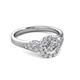 3 - Kallista Signature Diamond Halo Engagement Ring 