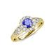 4 - Kallista Signature Tanzanite and Diamond Halo Engagement Ring 