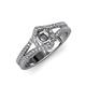4 - Meryl Signature Semi Mount Split Shank Engagement Ring 