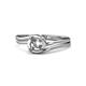 3 - Elena Signature Bypass Semi Mount Solitaire Engagement Ring 