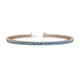 1 - Cliona 3.00 mm Blue Topaz Eternity Tennis Bracelet 