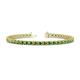 1 - Cliona 3.30 mm Green Garnet Eternity Tennis Bracelet 