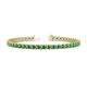 1 - Cliona 3.30 mm Emerald Eternity Tennis Bracelet 