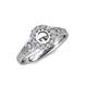 4 - Kallista Signature Semi Mount Halo Engagement Ring 