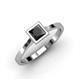 3 - Elcie Princess Cut Black Diamond Solitaire Engagement Ring 