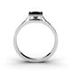 4 - Elcie Princess Cut Black Diamond Solitaire Engagement Ring 