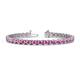 1 - Cliona 4.10 mm Pink Sapphire Eternity Tennis Bracelet 