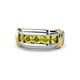 1 - Eamon Yellow Diamond 5 Stone Men Wedding Ring 