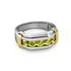 3 - Eamon Yellow Diamond 5 Stone Men Wedding Ring 