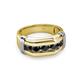 3 - Eamon Black Diamond 5 Stone Men Wedding Ring 