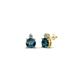 1 - Viera Blue and White Diamond Two Stone Stud Earrings 