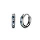 1 - Cianna 1.80mm (0.30 ctw) Petite Blue Diamond and Diamond Hoop Earrings 