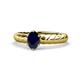 1 - Eudora Classic 7x5 mm Oval Shape Blue Sapphire Solitaire Engagement Ring 