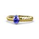 1 - Eudora Classic 7x5 mm Oval Shape Tanzanite Solitaire Engagement Ring 