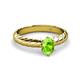 2 - Eudora Classic 7x5 mm Oval Shape Peridot Solitaire Engagement Ring 