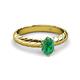 2 - Eudora Classic 7x5 mm Oval Shape Emerald Solitaire Engagement Ring 