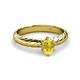 2 - Eudora Classic 7x5 mm Oval Shape Yellow Sapphire Solitaire Engagement Ring 