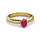 2 - Eudora Classic 7x5 mm Oval Shape Ruby Solitaire Engagement Ring 