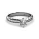 2 - Eudora Classic GIA Certified 7x5 mm Oval Shape Diamond Solitaire Engagement Ring 