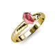 3 - Eudora Classic 7x5 mm Oval Shape Pink Tourmaline Solitaire Engagement Ring 