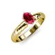 3 - Eudora Classic 7x5 mm Oval Shape Ruby Solitaire Engagement Ring 