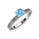 4 - Janina Classic Blue Topaz Solitaire Engagement Ring 