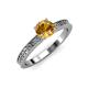 4 - Janina Classic Citrine Solitaire Engagement Ring 