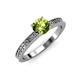 4 - Janina Classic Peridot Solitaire Engagement Ring 