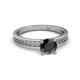 3 - Janina Classic Black Diamond Solitaire Engagement Ring 