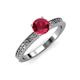 4 - Janina Classic Ruby Solitaire Engagement Ring 