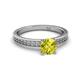 3 - Janina Classic Yellow Diamond Solitaire Engagement Ring 