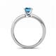 5 - Janina Classic Blue Topaz Solitaire Engagement Ring 