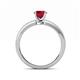 5 - Janina Classic Ruby Solitaire Engagement Ring 