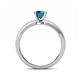 5 - Janina Classic London Blue Topaz Solitaire Engagement Ring 