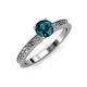 4 - Janina Classic Blue Diamond Solitaire Engagement Ring 
