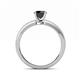 5 - Janina Classic Black Diamond Solitaire Engagement Ring 
