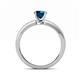 5 - Janina Classic Blue Diamond Solitaire Engagement Ring 