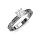 3 - Cael Classic 6.00 mm Round White Sapphire Solitaire Engagement Ring 
