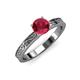 3 - Cael Classic 6.00 mm Round Ruby Solitaire Engagement Ring 