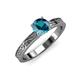 3 - Cael Classic 6.50 mm Round London Blue Topaz Solitaire Engagement Ring 