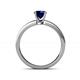 5 - Cael Classic 6.00 mm Round Blue Sapphire Solitaire Engagement Ring 
