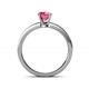 5 - Cael Classic 6.50 mm Round Pink Tourmaline Solitaire Engagement Ring 