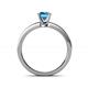 5 - Cael Classic 6.50 mm Round Blue Topaz Solitaire Engagement Ring 